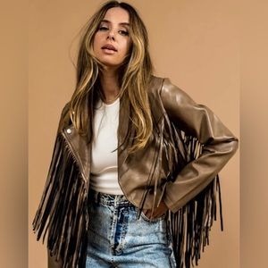 Vegan leather Moto jacket from Lala Clothing - brand new